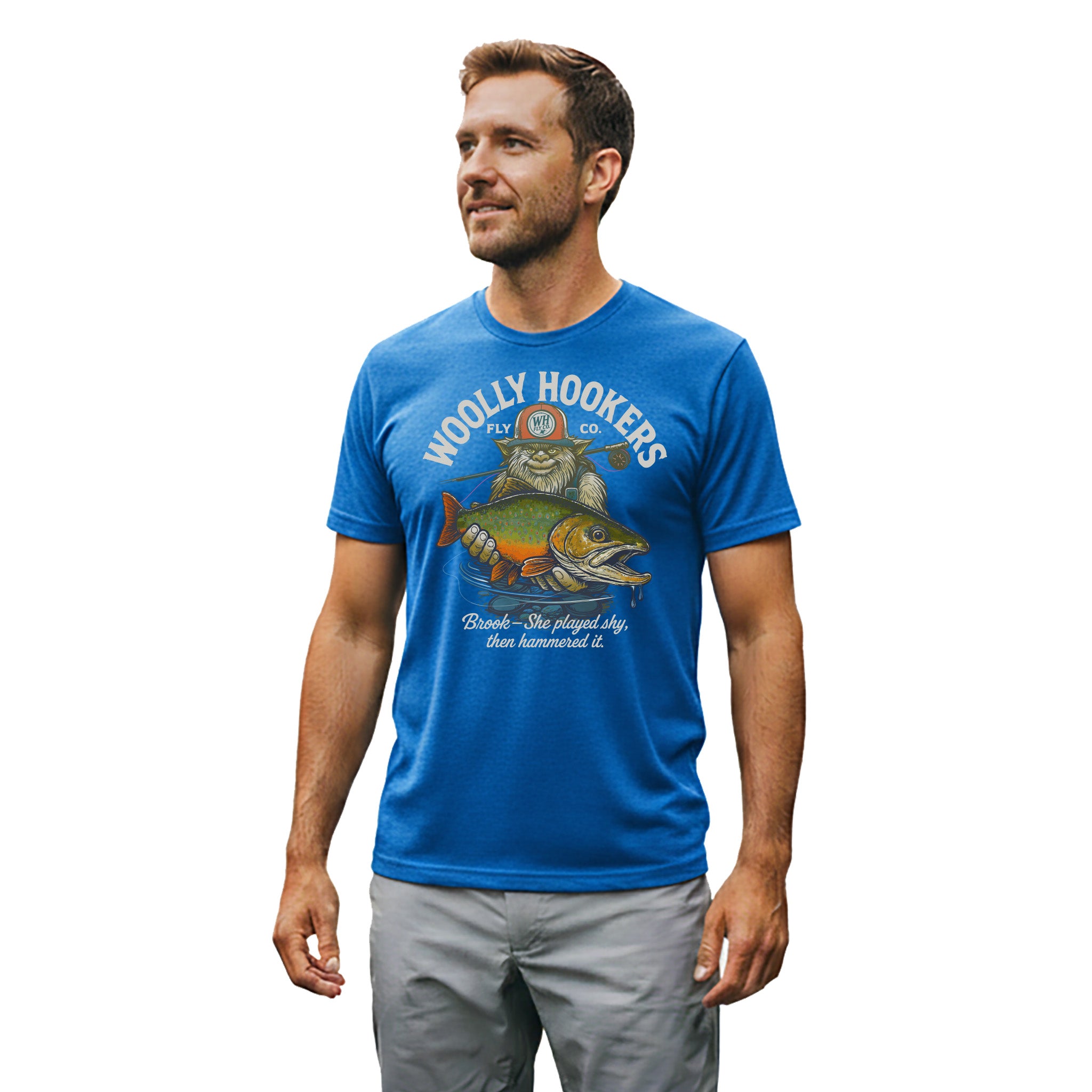 Brook Played Shy Tee  – Woolly Hookers Fly Co.